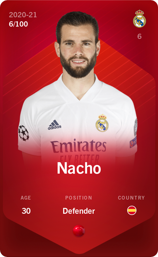 Sorare - Sorare Official - Nacho 2020-21 • Rare 6/100 - NFT # 40644831228120258004252361862976905599350063005437876678157416313147285329975