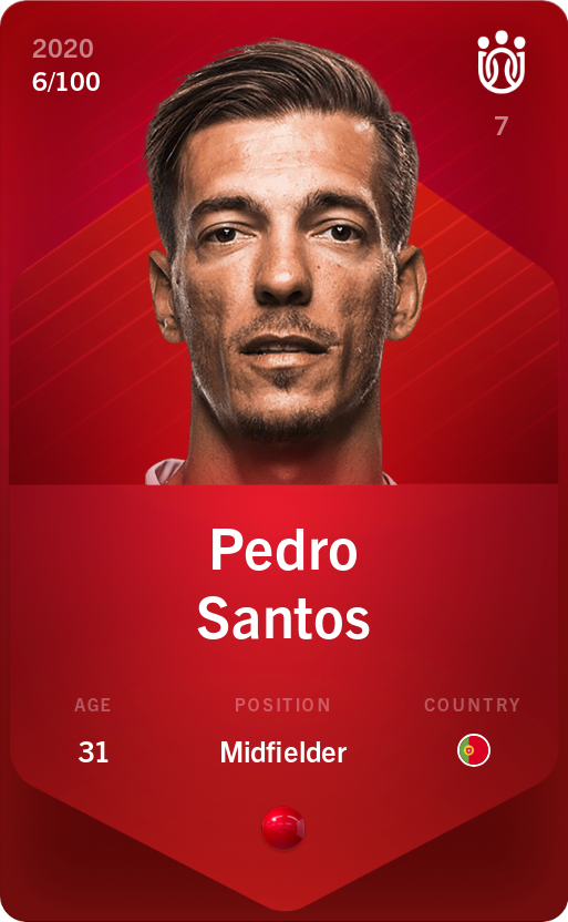 Sorare - Sorare Official - Pedro Santos 2020-21 • Rare 6/100 - NFT # 102264913319472140484369101055644789586268581462364094450618038718916505418717