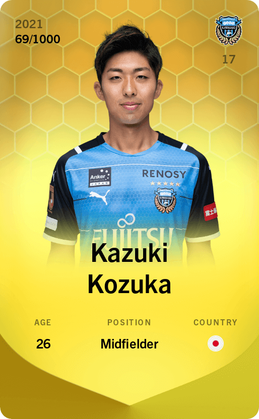 Kazuki Kozuka 2021-22 • Limited 69/1000