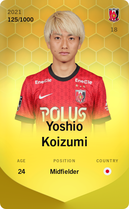 Sorare - Sorare Official - Yoshio Koizumi 2021-22 • Limited 125/1000 - NFT # 49944797669617787306010729761601830877647601115948613053377415173503290205278