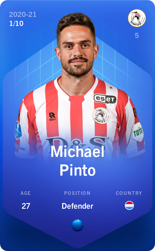 Sorare - Sorare Official - Michael Pinto 2020-21 • Super Rare 1/10 - NFT # 105917441897424240518433319809855451018233874717558178868341481889018809858819