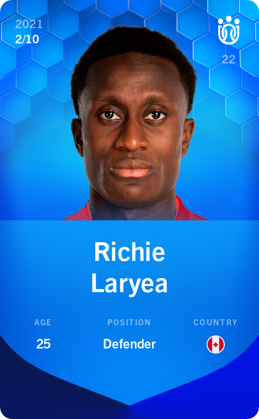 Sorare - Sorare Official - Richie Laryea 2021-22 • Super Rare 2/10 - NFT # 78000330175015696016368767719592102310242892105511423229144707017061652225307