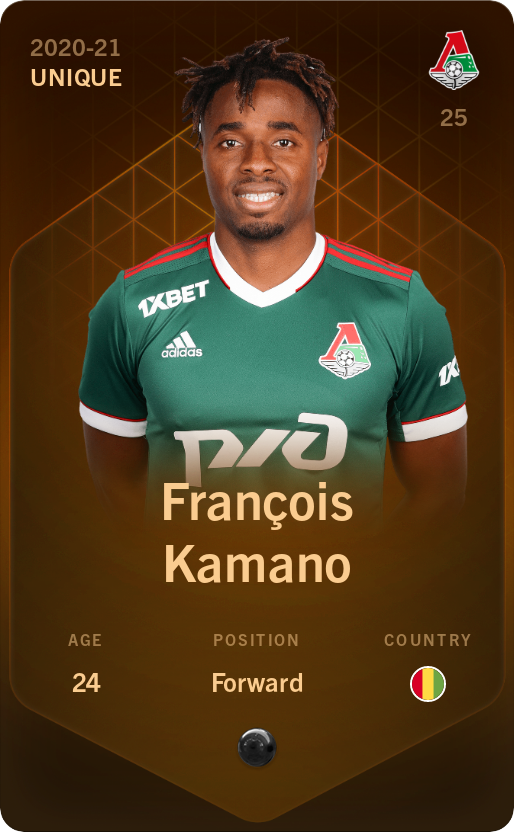 Sorare - Sorare Official - François Kamano 2020-21 • Unique - NFT # 33259908565908718298054896807530136214081308530720474606043003224381667684367