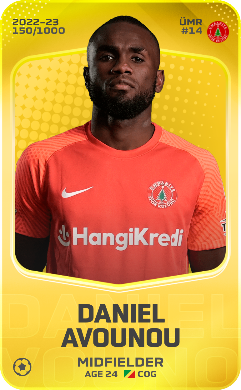 Sorare - Sorare Official - Daniel Avounou 2022-23 • Limited 150/1000 - NFT # 89506894700107351248912594213036417379824863190121182786980468888828732582166