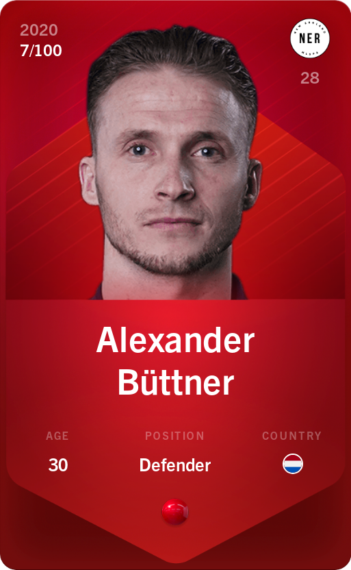 Sorare - Sorare Official - Alexander Büttner 2020-21 • Rare 7/100 - NFT # 66467015823306175859296312030360760189268640596979831454580729210342193670957