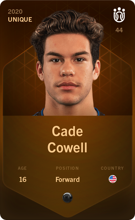 Sorare - Sorare Official - Cade Cowell 2020-21 • Unique - NFT # 107815100232161728258529285617746936722048999953041083918193354425778440297926