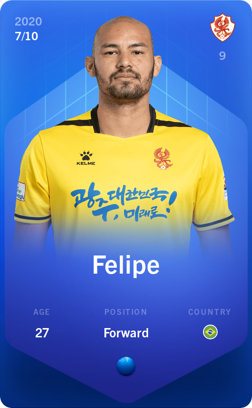 Sorare - Sorare Official - Felipe 2020-21 • Super Rare 7/10 - NFT # 52285260597206275449708522777178824481855450396984046193238308883289116601123