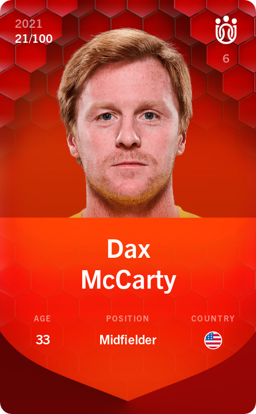 Sorare - Sorare Official - Dax McCarty 2021-22 • Rare 21/100 - NFT # 112977514486200219409635277461044091217223449459500444486290966088705161607817