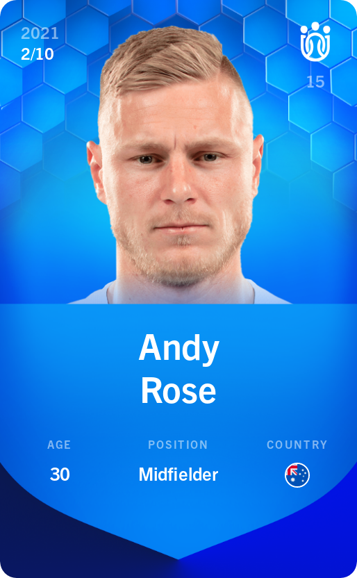 Sorare - Sorare Official - Andy Rose 2021-22 • Super Rare 2/10 - NFT # 98909171784866593114348965661999381386035211128824437266638557946194003663153