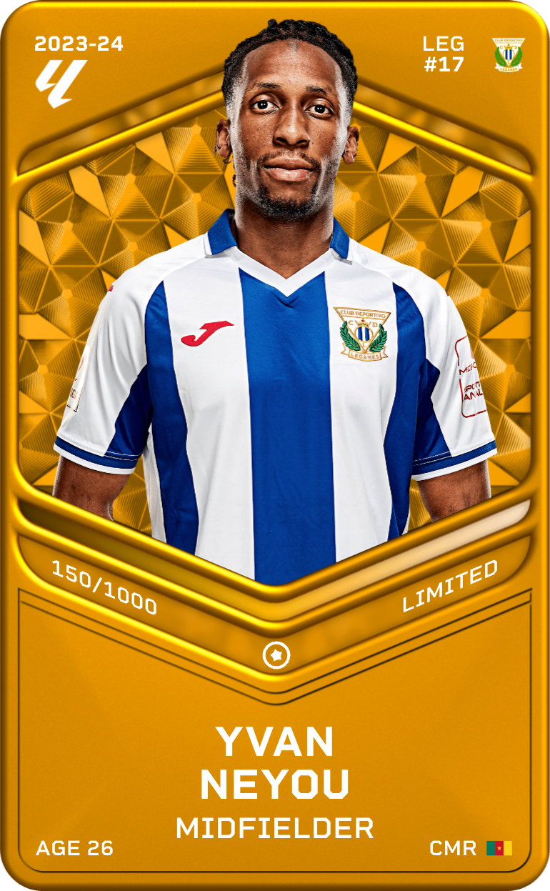 Sorare - Sorare Official - Yvan Neyou 2023-24 • Limited 150/1000 - NFT # 33416242100021785910891042261985423848923095839568935201041567176659442965019