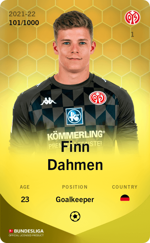 Finn Dahmen 2021-22 • Limited 101/1000