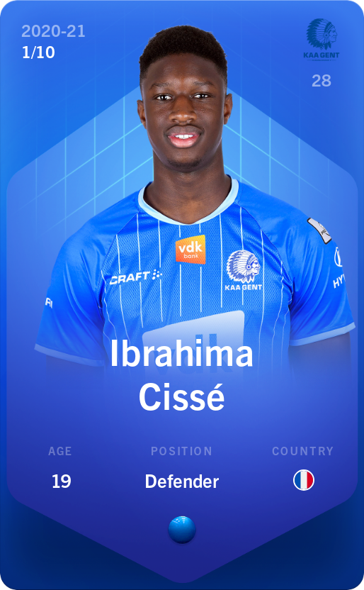Sorare - Sorare Official - Ibrahima Cissé 2020-21 • Super Rare 1/10 - NFT # 3744222352201597331747274677347107788629432142898115667583865799930892927099