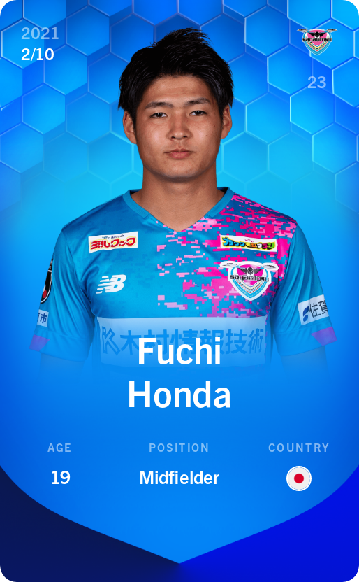 Sorare - Sorare Official - Fuchi Honda 2021-22 • Super Rare 2/10 - NFT # 57057032348702724837152354897164050946196532930365926611737613984936051218191