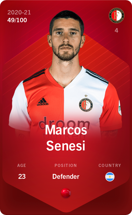 Sorare - Sorare Official - Marcos Senesi 2020-21 • Rare 49/100 - NFT # 93754616627329351915669879158781010762758493140211513895508528405736975167239