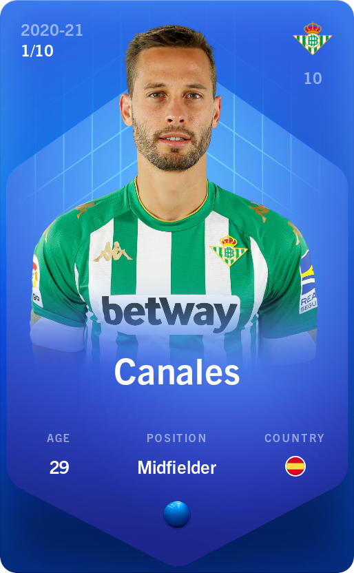 Sorare - Sorare Official - Canales 2020-21 • Super Rare 1/10 - NFT # 59732290588975345760426614761208468570310117780750845176298018917757645253254