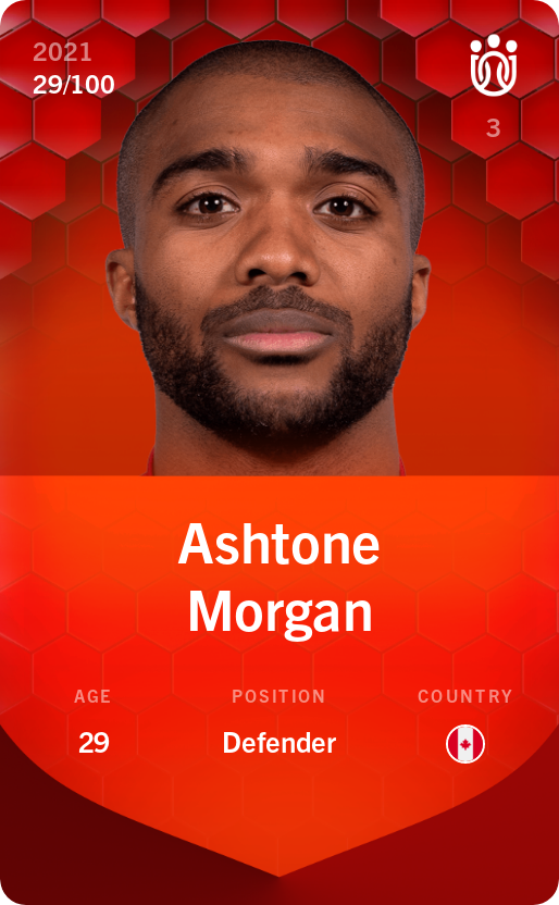 Sorare - Sorare Official - Ashtone Morgan 2021-22 • Rare 29/100 - NFT # 86939209091912994524636121756889356850664261878743545513143106814359374992619