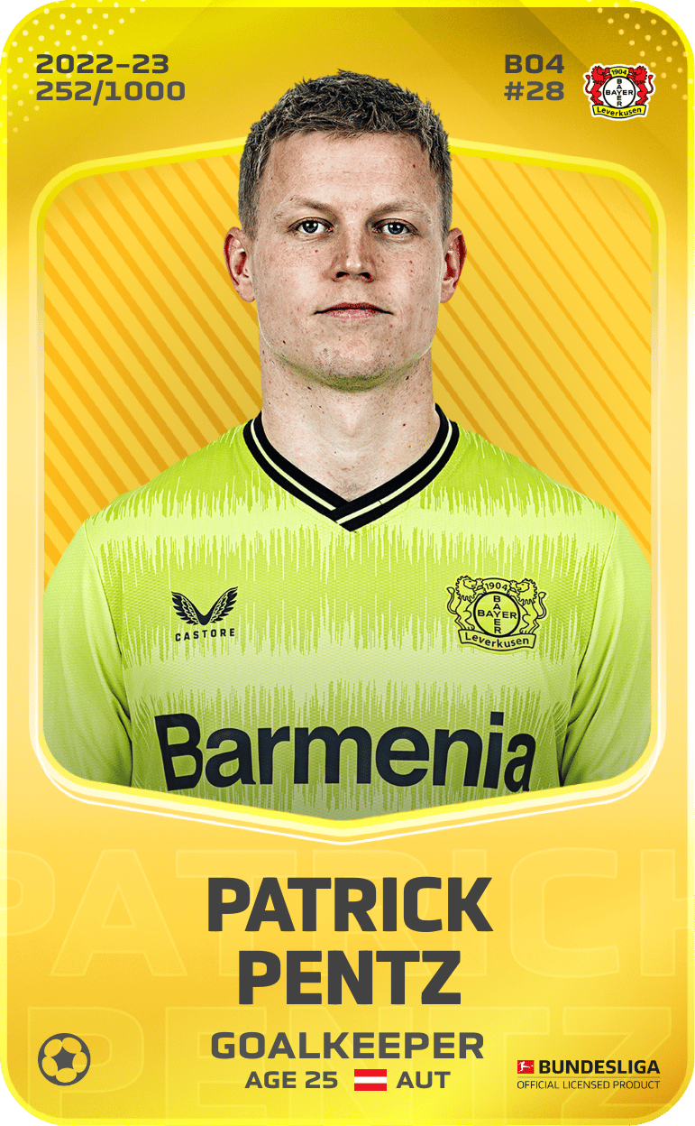 Patrick Pentz 2022-23 • Limited 252/1000