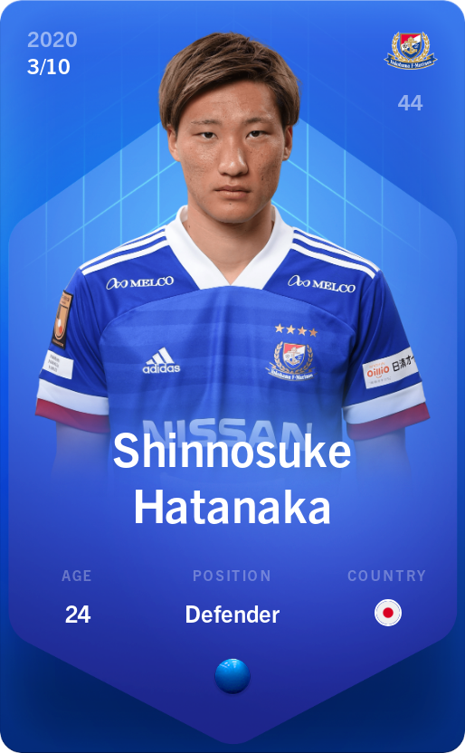 Sorare - Sorare Official - Shinnosuke Hatanaka 2020-21 • Super Rare 3/10 - NFT # 17135106583782011864134732756673223727534697828890560647918356115642699544031