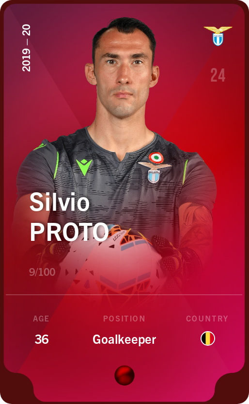 Sorare - Sorare Official - Silvio Proto 2019-20 • Rare 9/100 - NFT # 91365071797212576363555122739796953800044717991051886391572642694522175633828