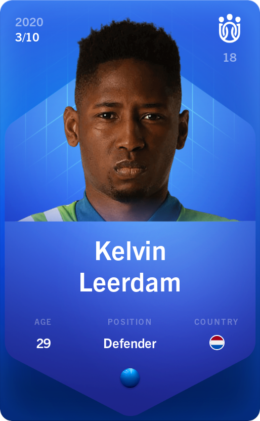 Sorare - Sorare Official - Kelvin Leerdam 2020-21 • Super Rare 3/10 - NFT # 47214610405600847071648283945602137615732896815114555945073233254949006554846