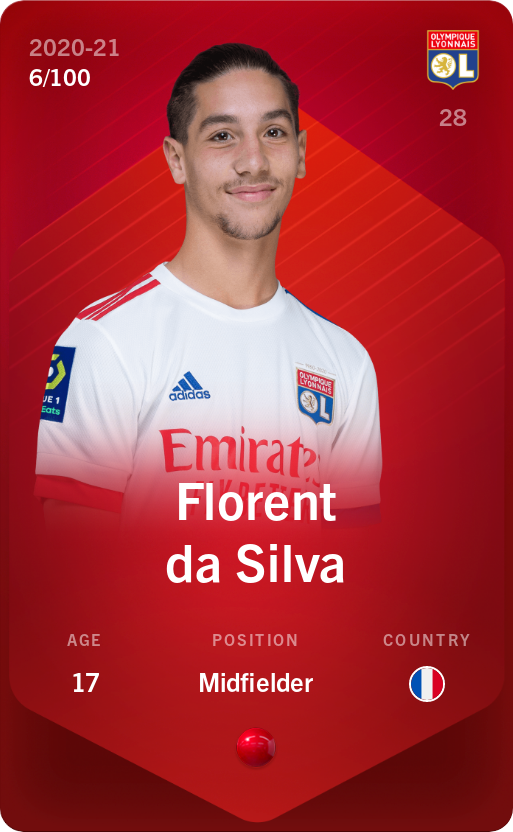 Sorare - Sorare Official - Florent da Silva 2020-21 • Rare 6/100 - NFT # 81497125355269390067621203574115904511217682818639389667272778397690958019092
