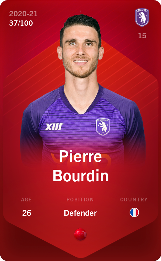 Sorare - Sorare Official - Pierre Bourdin 2020-21 • Rare 37/100 - NFT # 37602441403768096618439285986264781884157607012038953951902048512561351708580