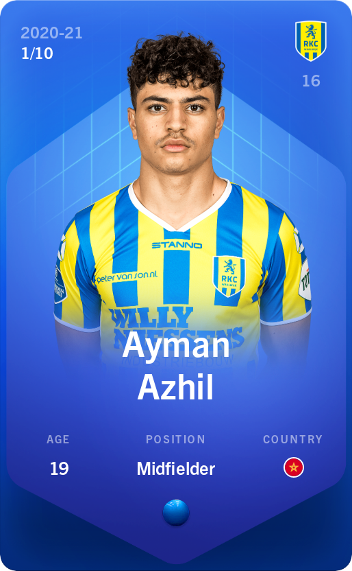 Sorare - Sorare Official - Ayman Azhil 2020-21 • Super Rare 1/10 - NFT # 8194666941728985464244273988728888882126425631406295547983631602250834578386