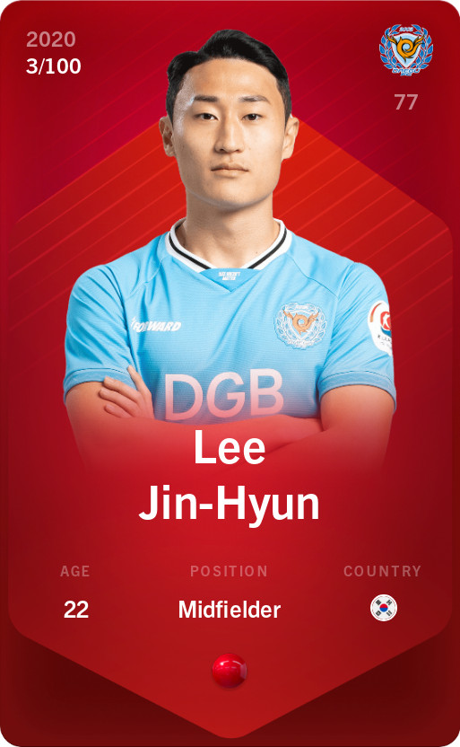 Sorare - Sorare Official - Lee Jin-Hyun 2020-21 • Rare 3/100 - NFT # 3472439462274662962835782700763645646929934664357421117340216941794068273319