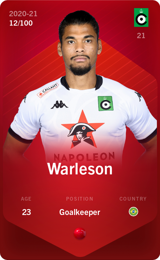 Sorare - Sorare Official - Warleson 2020-21 • Rare 12/100 - NFT # 31715820234728255201951128437787491613059792643568674121575260753971024324368
