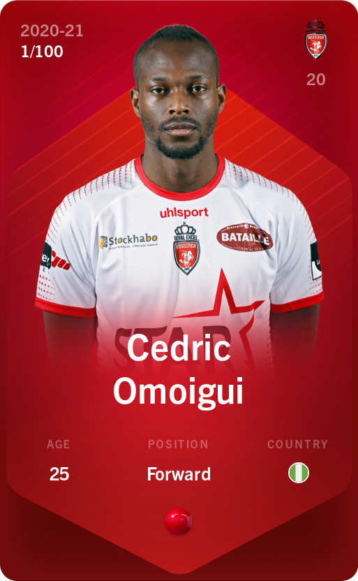 Sorare - Sorare Official - Cedric Omoigui 2020-21 • Rare 1/100 - NFT # 24230772181224854394574411129021303153815408378718451086327637016330776876687