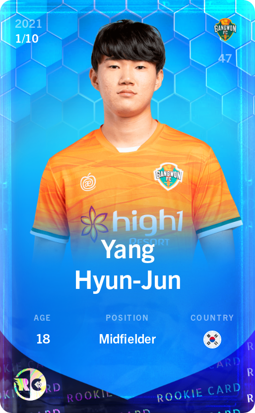 Sorare - Sorare Official - Yang Hyun-Jun 2021-22 • Super Rare 1/10 - NFT # 113783807757226537181125191748464001120301943848750189299096526164168872876810