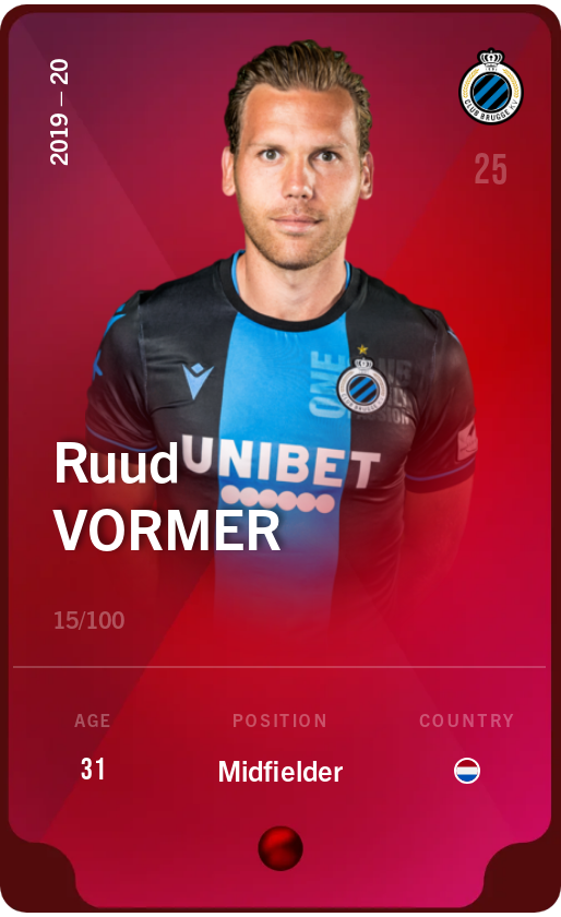 Sorare - Sorare Official - Ruud Vormer 2019-20 • Rare 15/100 - NFT # 16278380736868070591108964462103626493250740542255247836134558277738730049167