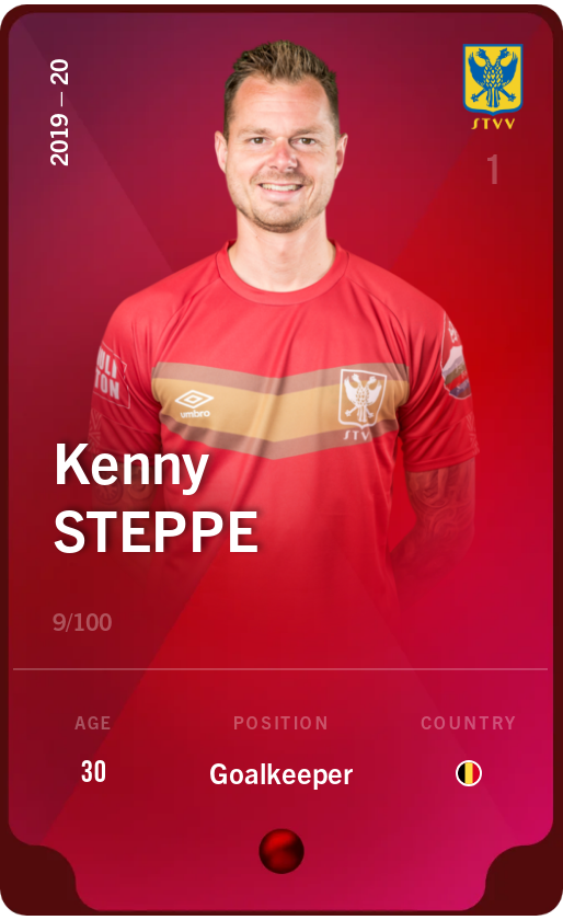 Sorare - Sorare Official - Kenny Steppe 2019-20 • Rare 9/100 - NFT # 91953893998230949815564386394606896197608839297461982059033612995036681074075