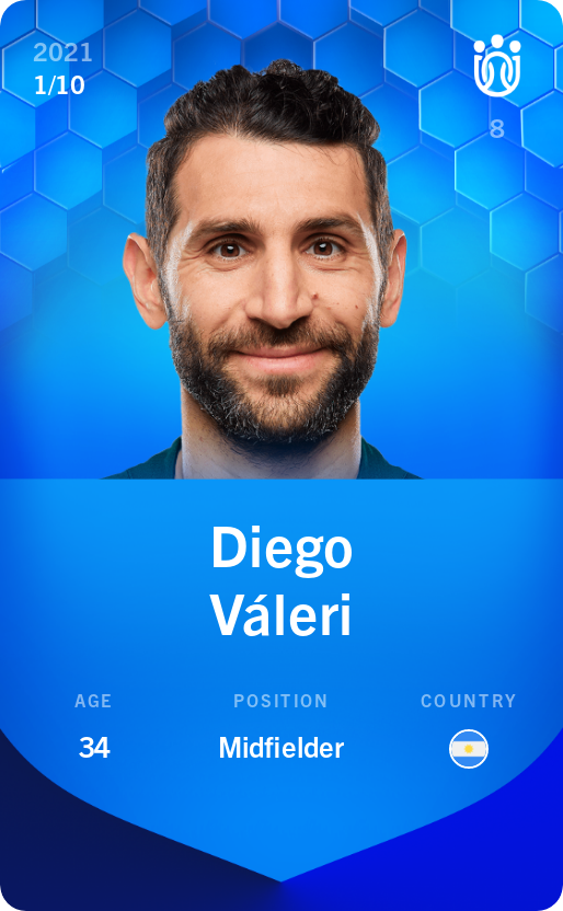 Sorare - Sorare Official - Diego Váleri 2021-22 • Super Rare 1/10 - NFT # 13786254058801765722019428170227777523438355070080259217510286281426802709374