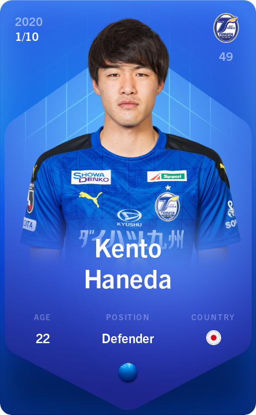 Sorare - Sorare Official - Kento Haneda 2020-21 • Super Rare 1/10 - NFT # 104210780505788289497794559240531292450465640989206802759861787596605073574992