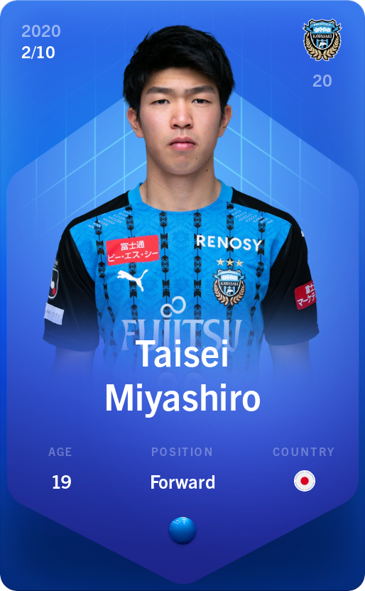 Sorare - Sorare Official - Taisei Miyashiro 2020-21 • Super Rare 2/10 - NFT # 4796954807710667193920249756981683640320802551956187514173433660361501451576