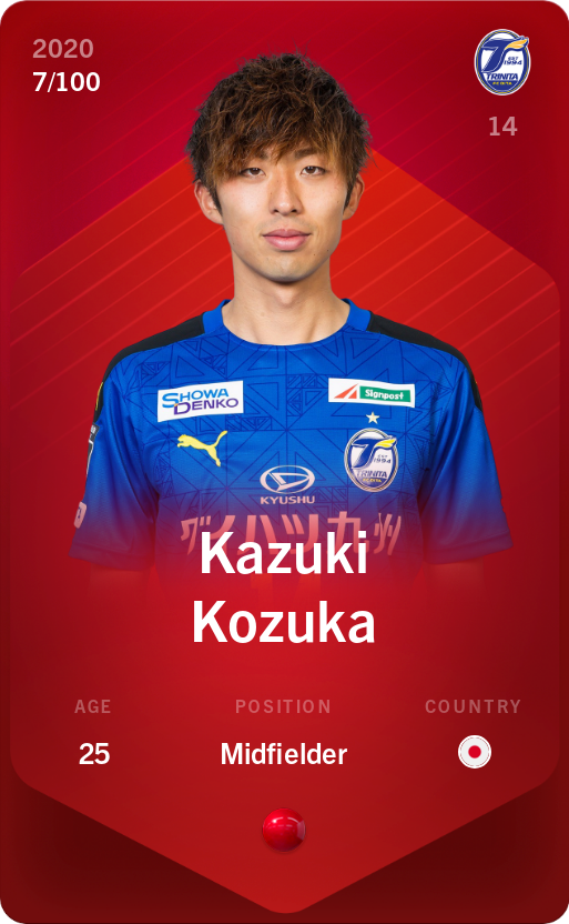 Sorare - Sorare Official - Kazuki Kozuka 2020-21 • Rare 7/100 - NFT # 107367607347337665348126793852042624578662507526607906091252614940951842580052