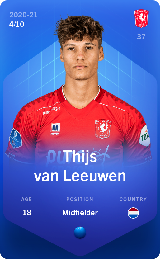 Sorare - Sorare Official - Thijs van Leeuwen 2020-21 • Super Rare 4/10 - NFT # 88089974306845750274436942617215671730908113974699742107564320559079939785189