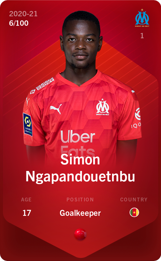 Sorare - Sorare Official - Simon Ngapandouetnbu 2020-21 • Rare 6/100 - NFT # 89534671638184193827925125723475190906265879146624225875109553035997332835892