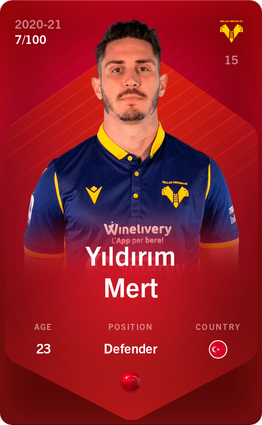 Sorare - Sorare Official - Yıldırım Mert 2020-21 • Rare 7/100 - NFT # 40874692262618953009909576549493368183853388954613120879659317677569208858000