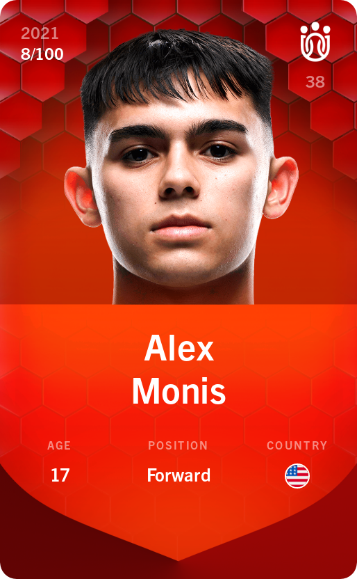 Sorare - Sorare Official - Alex Monis 2021-22 • Rare 8/100 - NFT # 82187291928328331328264611694239932615744233091043199070785888681822064123921