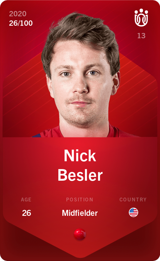 Sorare - Sorare Official - Nick Besler 2020-21 • Rare 26/100 - NFT # 92555815288060989095189936105261137738317520377415262069287178708127524571677