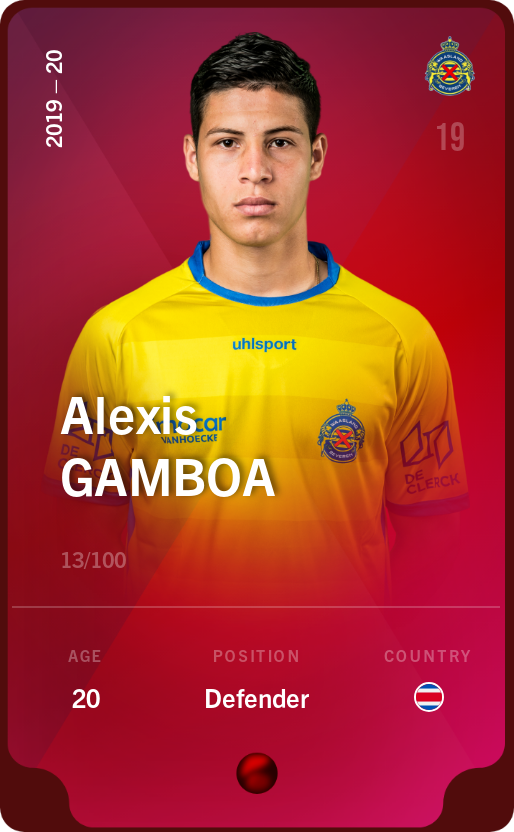 Sorare - Sorare Official - Alexis Gamboa 2019-20 • Rare 13/100 - NFT # 71746200296806727272914224987859673864708290766532018365764720957614456930590