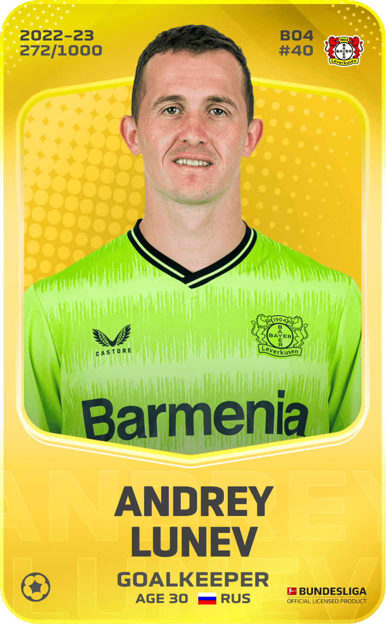 Andrey Lunev 2022-23 • Limited 272/1000