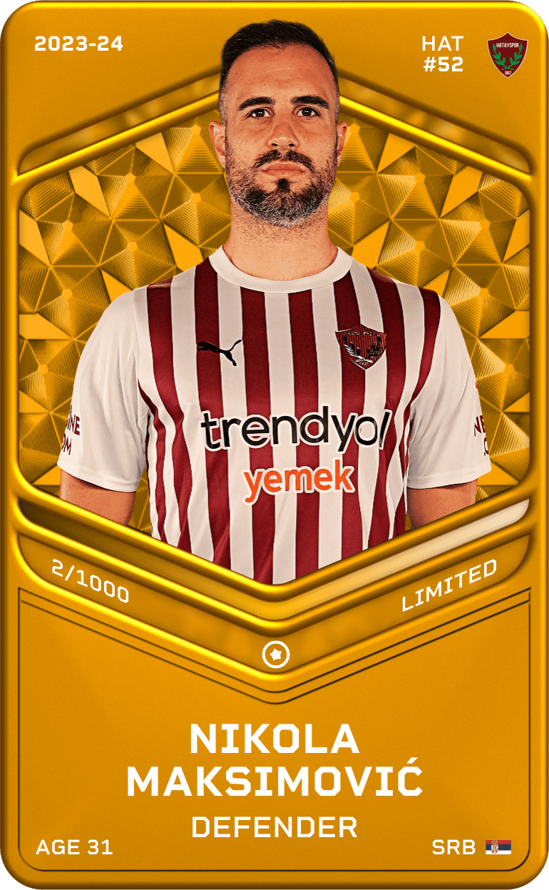 Nikola Maksimović 2023-24 • Limited 2/1000