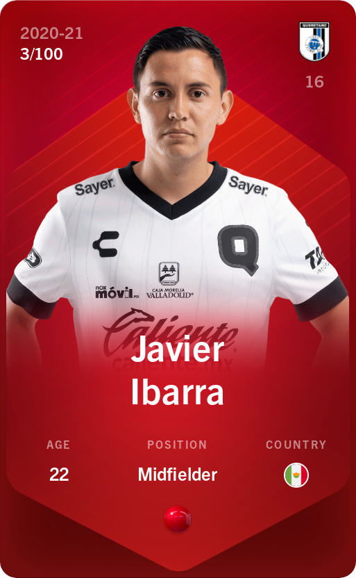Sorare - Sorare Official - Javier Ibarra 2020-21 • Rare 3/100 - NFT # 101379703799953499866713322907446354814387056697315238408056289162692973961991