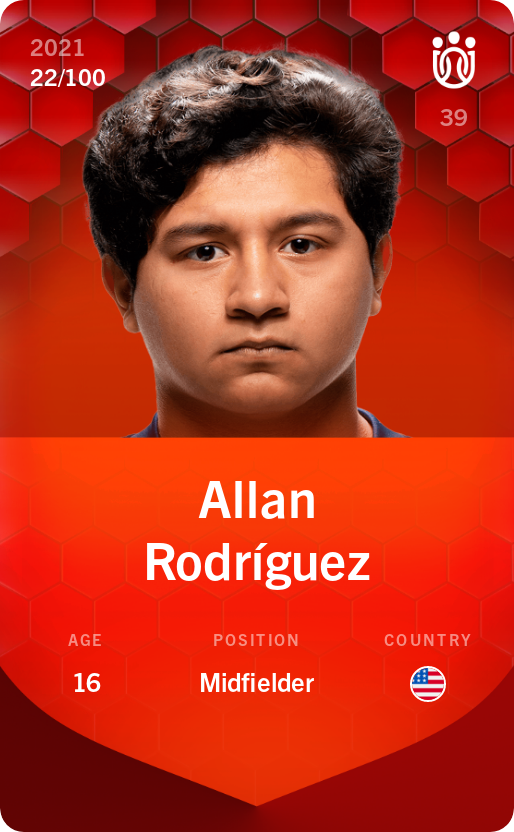 Sorare - Sorare Official - Allan Rodríguez 2021-22 • Rare 22/100 - NFT # 75518667822945779594093632769207201763254804020143795557309336976821051554844