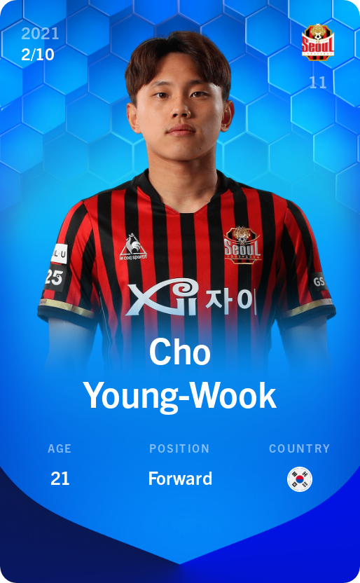 Sorare - Sorare Official - Cho Young-Wook 2021-22 • Super Rare 2/10 - NFT # 23016121993302393758839606018272767203424685190012364813551424864355601017031