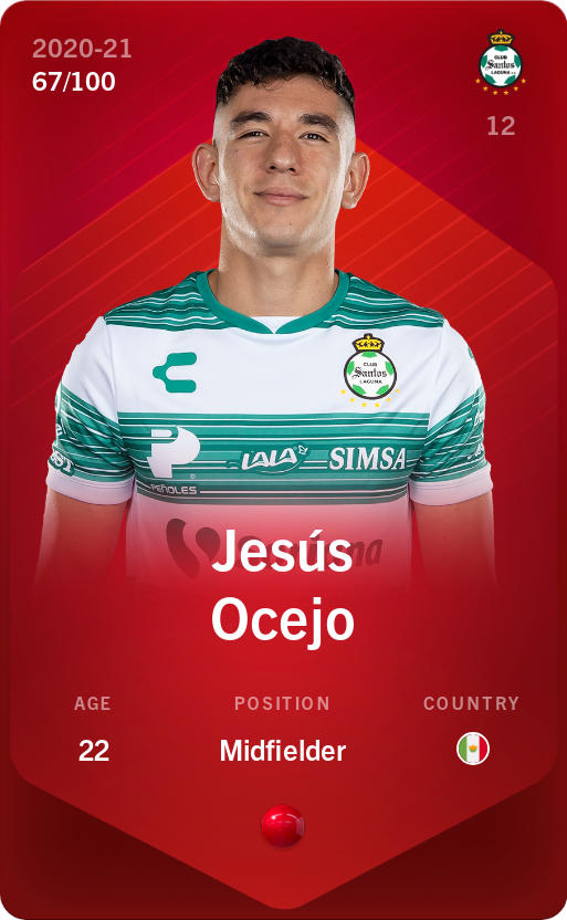 Sorare - Sorare Official - Jesús Ocejo 2020-21 • Rare 67/100 - NFT # 92402287143006613043719763894106776036244448672293331330305902640636287896586