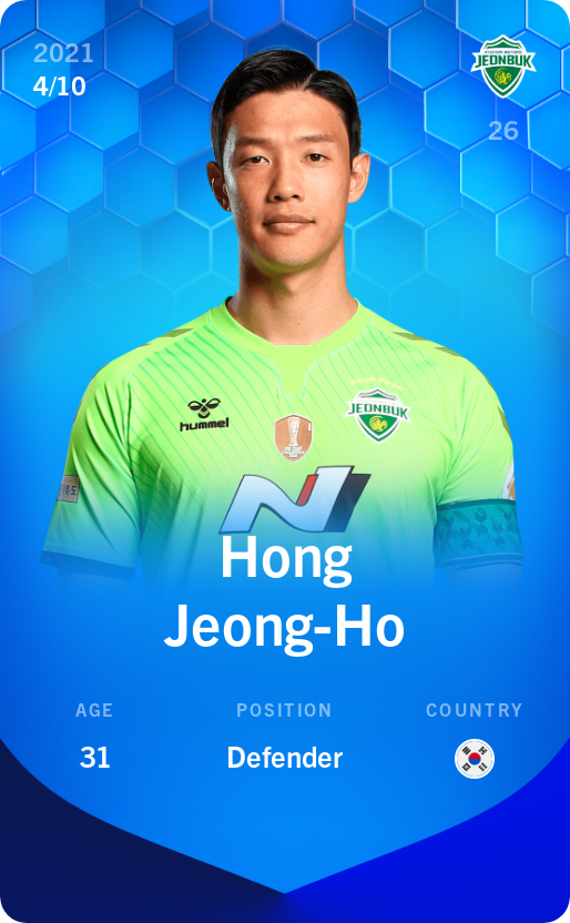 Sorare - Sorare Official - Hong Jeong-Ho 2021-22 • Super Rare 4/10 - NFT # 4802311345995785848819203266540279327485697249332033085698128843911039654708